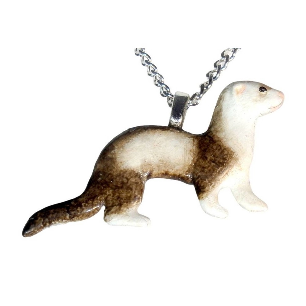 Silver Mitt Ferret Necklace 737